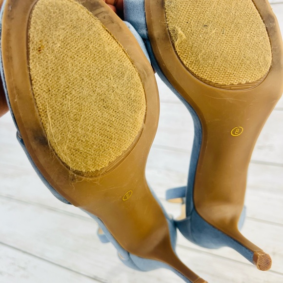 Lulus Light Blue Size 8 Ankle Strap Heels Open Toe. - Picture 12 of 13